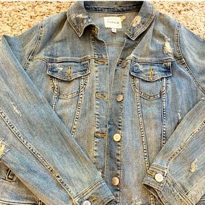 Torrid distressed jean jacket size 1
